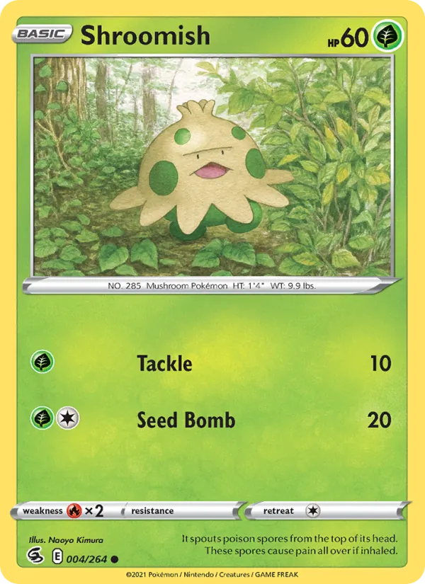 Shroomish Reverse Holo 004/264 Fusion Strike Pokémon Card