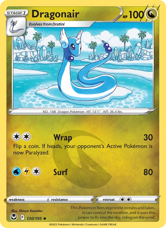 Dragonair Normal 130/195 Silver Tempest Pokémon Card