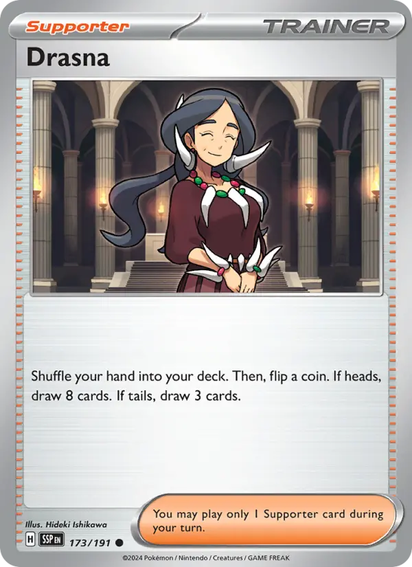 Drasna Reverse Holo 173/191 Surging Sparks Pokémon Card