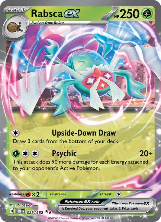 Rabsca ex Holo 025/182 Destined Rivals Pokémon Card