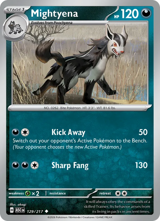 Mightyena Normal 129/217 Ascended Heroes Pokémon Card