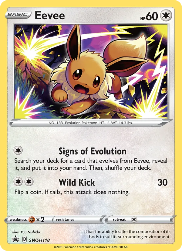Eevee Holo WH118/307 SWSH Black Star Promos Pokémon Card
