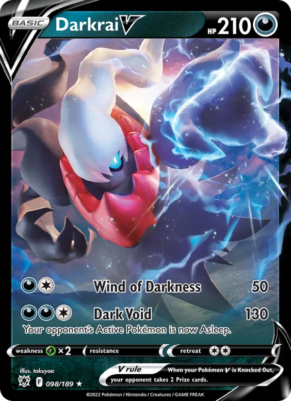 Darkrai V Holo 098/189 Astral Radiance Pokémon Card