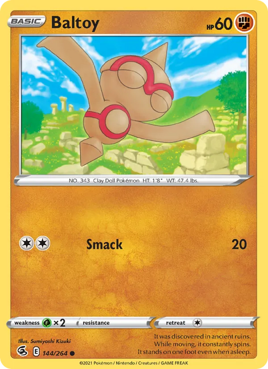Baltoy Reverse Holo 144/264 Fusion Strike Pokémon Card