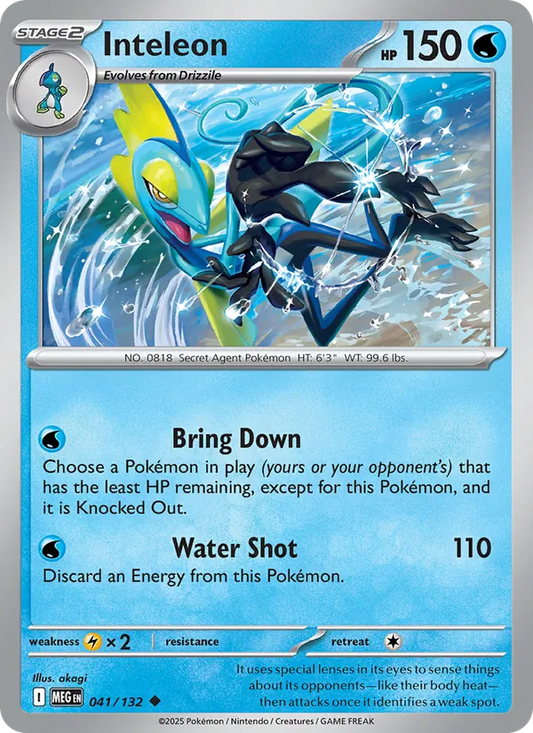 Inteleon Normal 041/132 Mega Evolution Pokémon Card