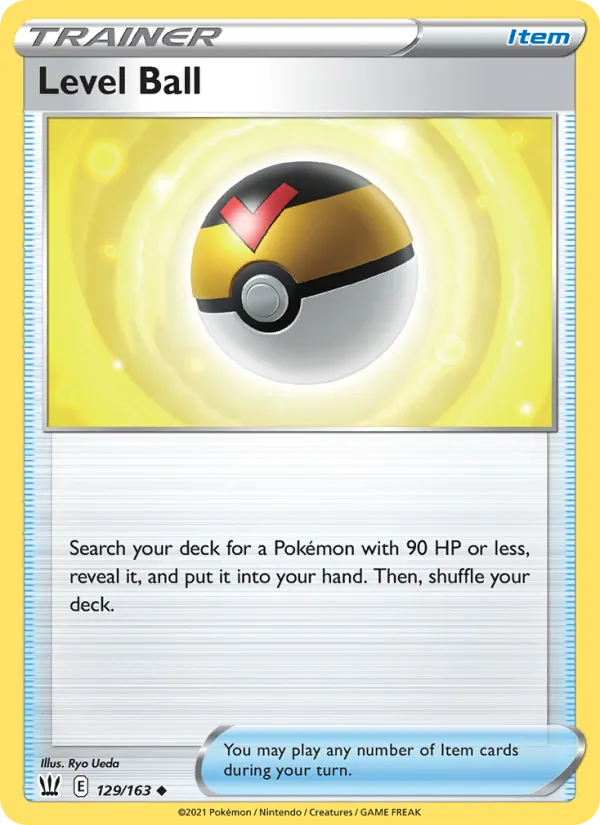 Level Ball Reverse Holo 129/163 Battle Styles Pokémon Card