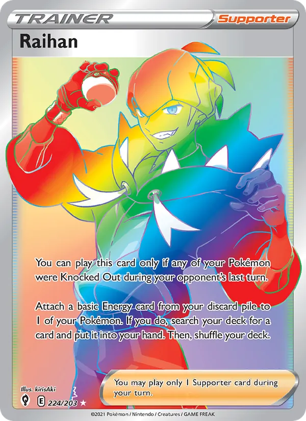 Raihan Holo 224/203 Evolving Skies Pokémon Card