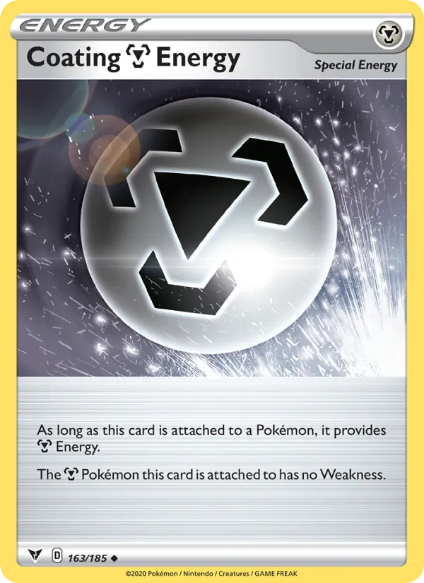 Coating Metal Energy Reverse Holo 163/185 Vivid Voltage Pokémon Card