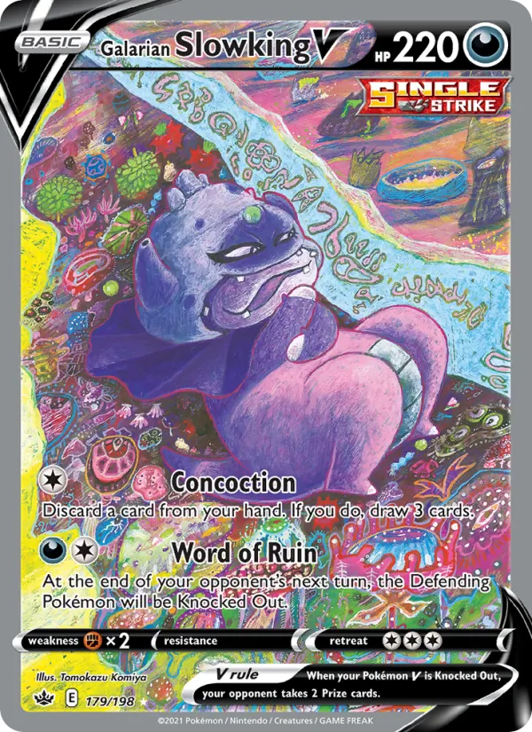 Galarian Slowking V Holo 179/198 Chilling Reign Pokémon Card