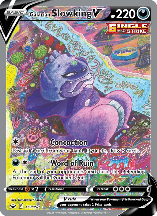 Galarian Slowking V Holo 179/198 Chilling Reign Pokémon Card