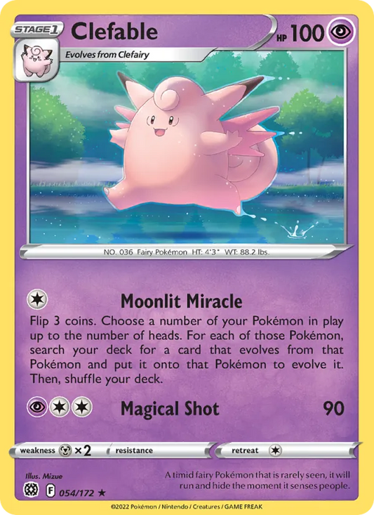 Clefable Normal 054/172 Brilliant Stars Pokémon Card