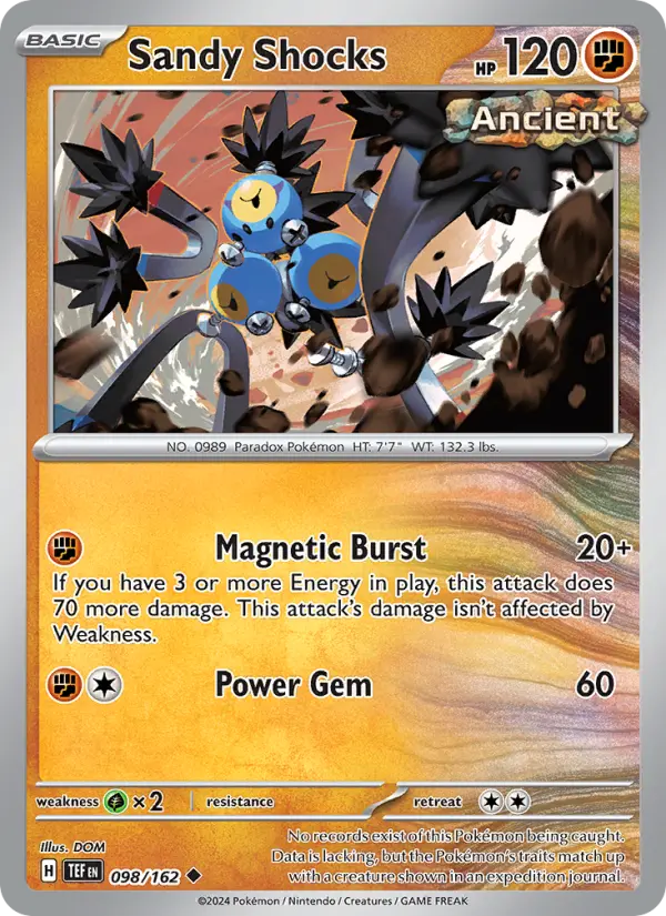 Sandy Shocks Reverse Holo 098/162 Temporal Forces Pokémon Card