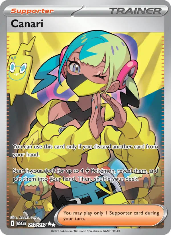 Canari Holo 257/217 Ascended Heroes Pokémon Card