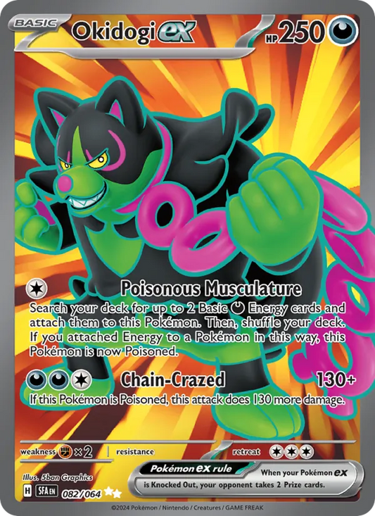 Okidogi ex Holo 082/64 Shrouded Fable Pokémon Card