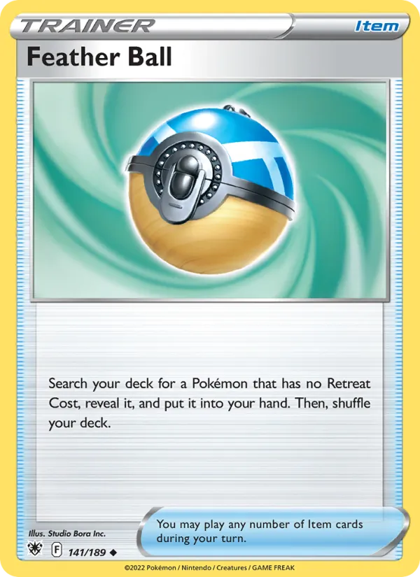 Feather Ball Reverse Holo 141/189 Astral Radiance Pokémon Card