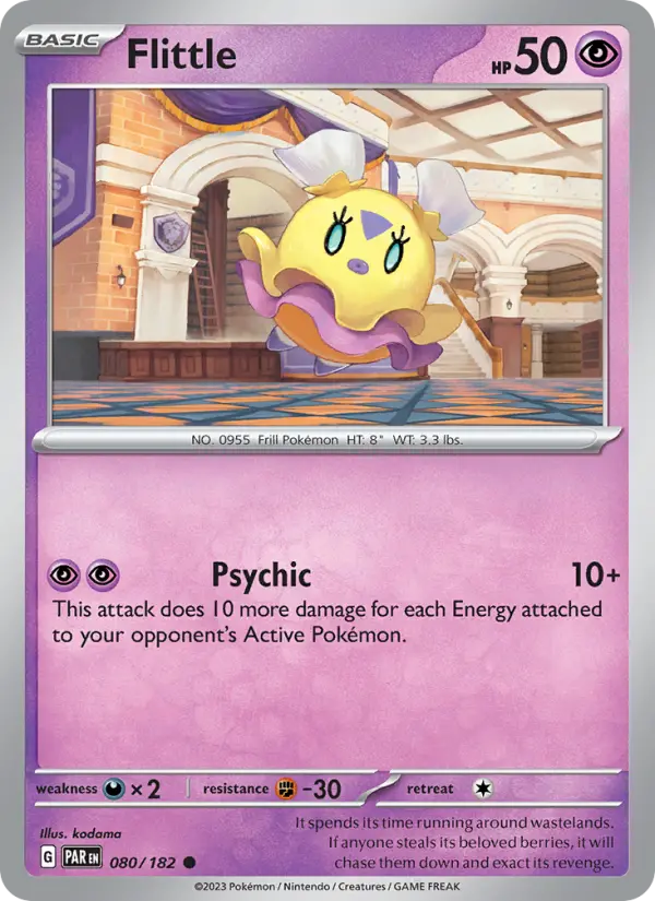 Flittle Reverse Holo 080/182 Paradox Rift Pokémon Card