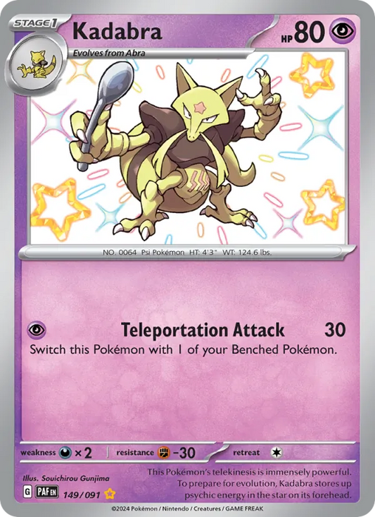 Kadabra Holo 149/91 Paldean Fates Pokémon Card