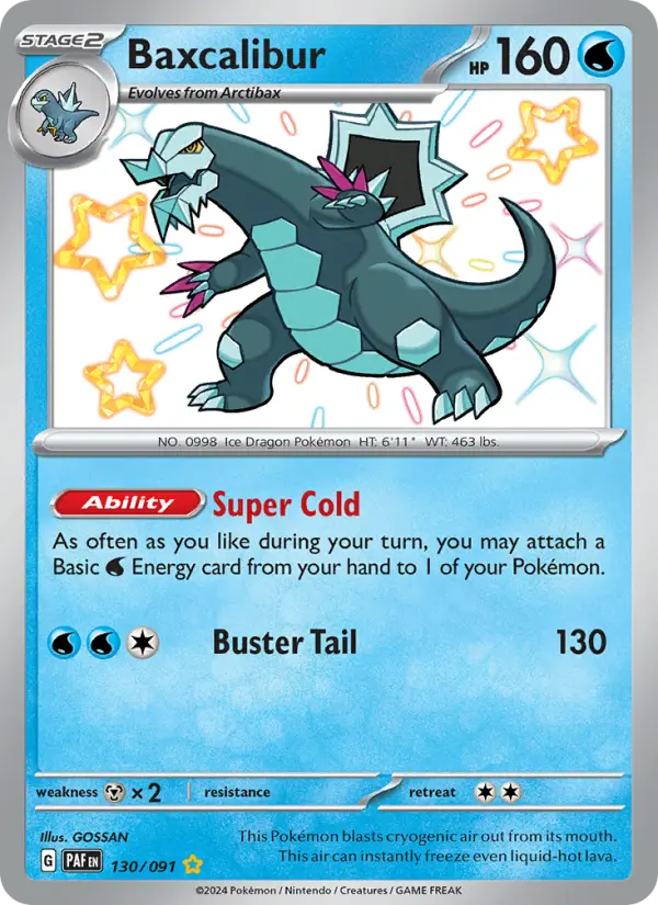 Baxcalibur Holo 130/91 Paldean Fates Pokémon Card