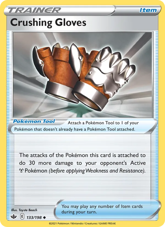 Crushing Gloves Reverse Holo 133/198 Chilling Reign Pokémon Card