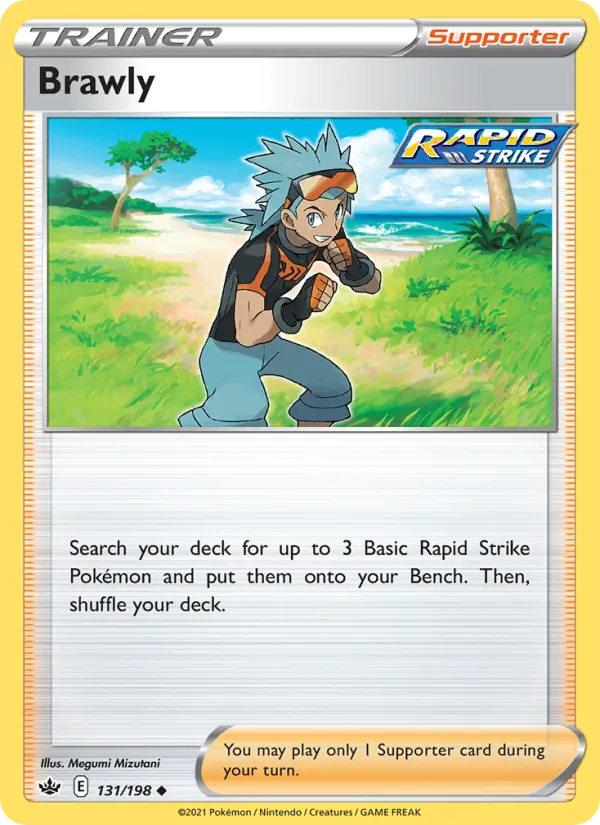 Brawly Reverse Holo 131/198 Chilling Reign Pokémon Card