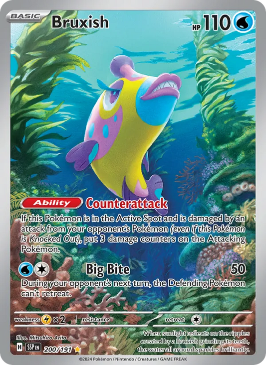 Bruxish Holo 200/191 Surging Sparks Pokémon Card