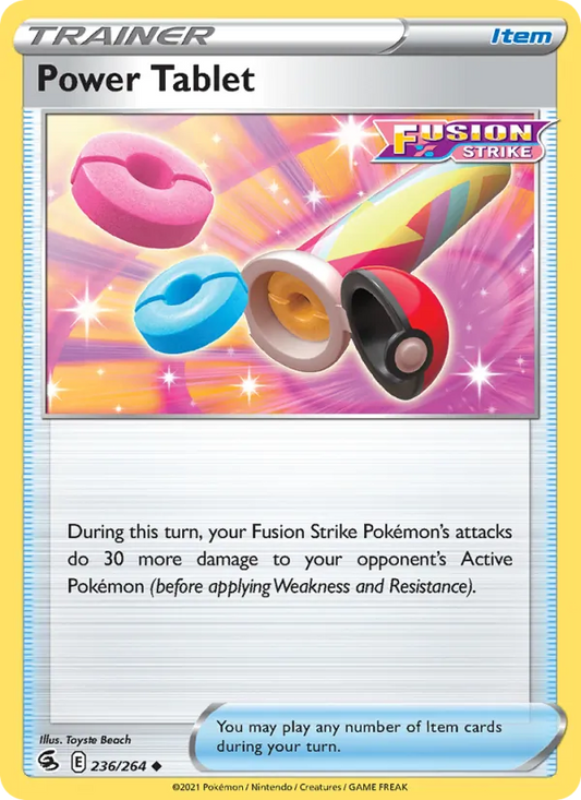 Power Tablet Reverse Holo 236/264 Fusion Strike Pokémon Card