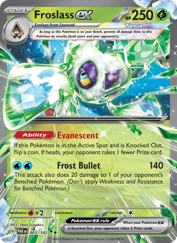 Froslass ex Holo 003/182 Paradox Rift Pokémon Card