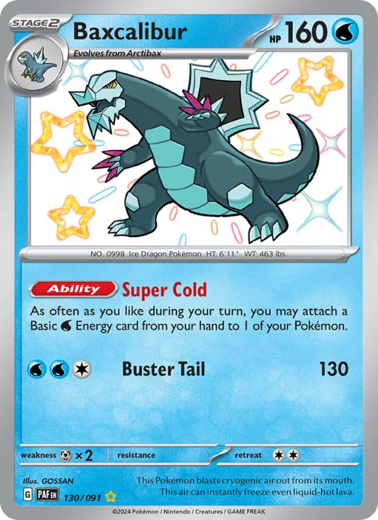 Baxcalibur Holo 130/91 Paldean Fates Pokémon Card