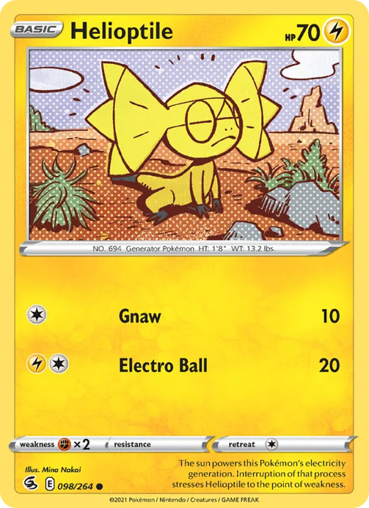 Helioptile Normal 098/264 Fusion Strike Pokémon Card