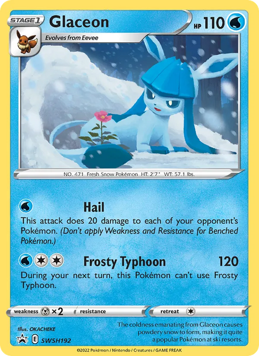 Glaceon Holo WH192/307 SWSH Black Star Promos Pokémon Card