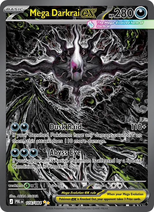 Mega Darkrai ex Holo 116/84 Pitch Black Pokémon Card