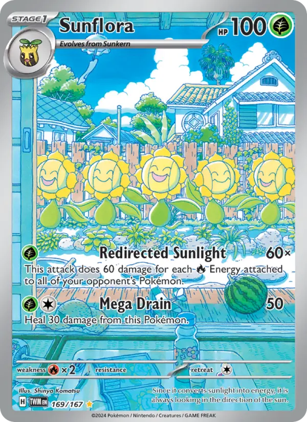 Sunflora Holo 169/167 Twilight Masquerade Pokémon Card