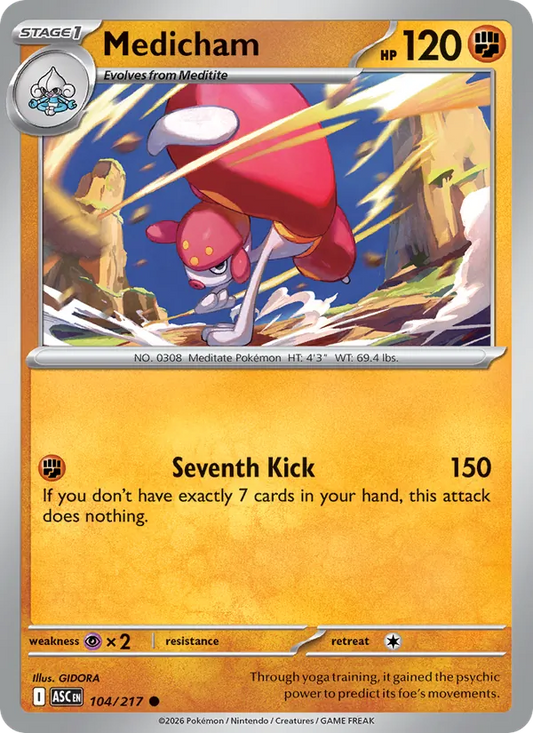 Medicham Normal 104/217 Ascended Heroes Pokémon Card