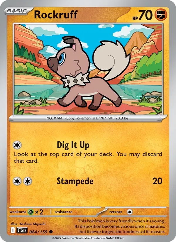 Rockruff Normal 084/159 Journey Together Pokémon Card