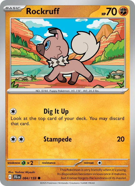 Rockruff Normal 084/159 Journey Together Pokémon Card