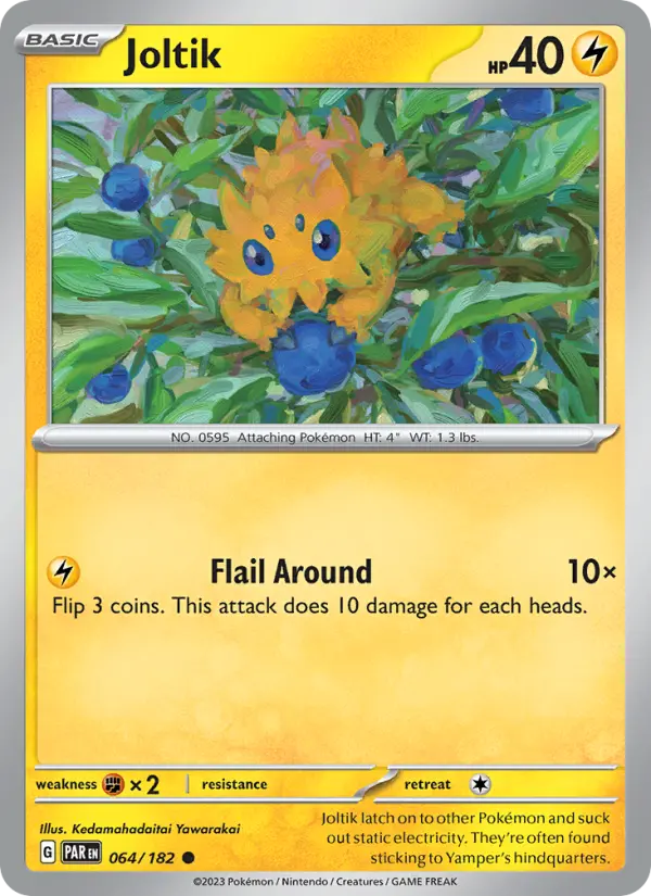 Joltik Reverse Holo 064/182 Paradox Rift Pokémon Card