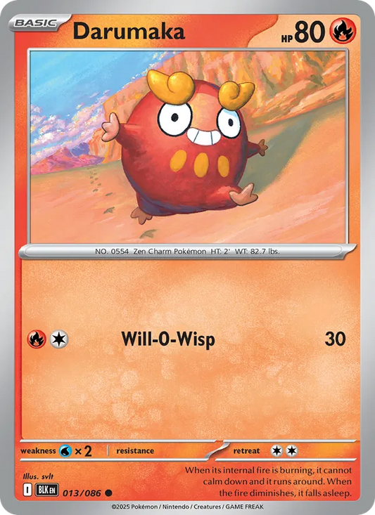 Darumaka Normal 013/86 Black Bolt Pokémon Card