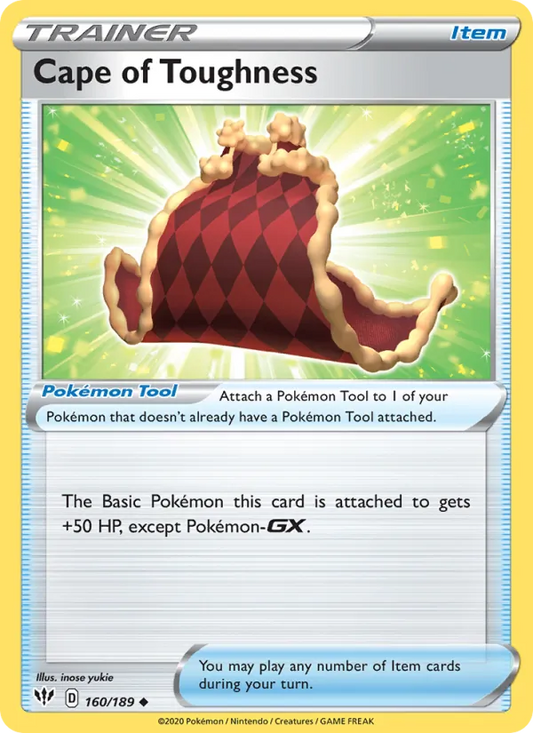 Cape of Toughness Reverse Holo 160/189 Darkness Ablaze Pokémon Card