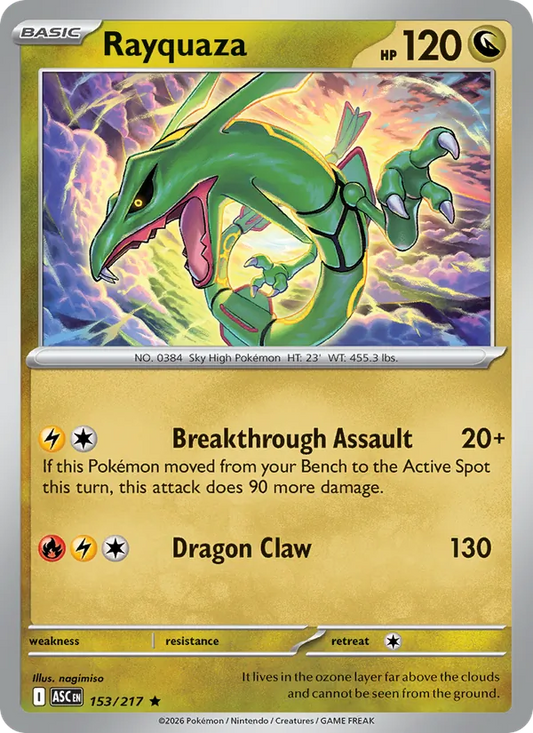 Rayquaza Holo 153/217 Ascended Heroes Pokémon Card