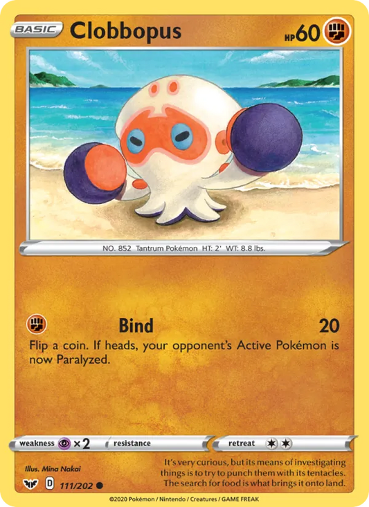 Clobbopus Normal 111/202 Sword & Shield Pokémon Card