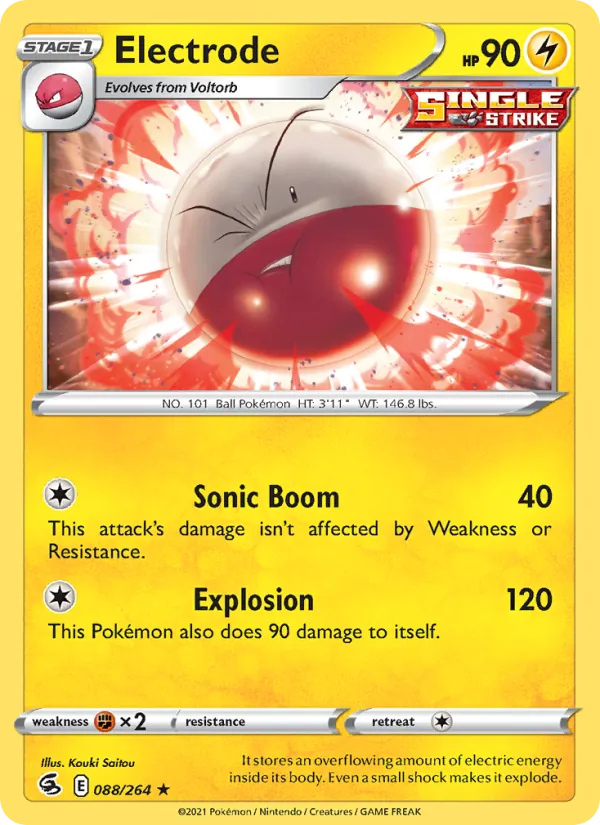 Electrode Reverse Holo 088/264 Fusion Strike Pokémon Card