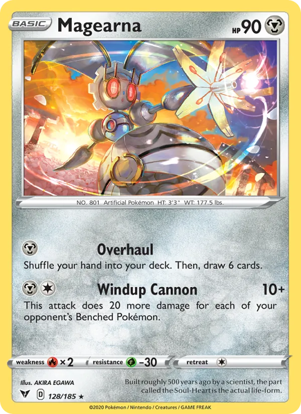 Magearna Reverse Holo 128/185 Vivid Voltage Pokémon Card