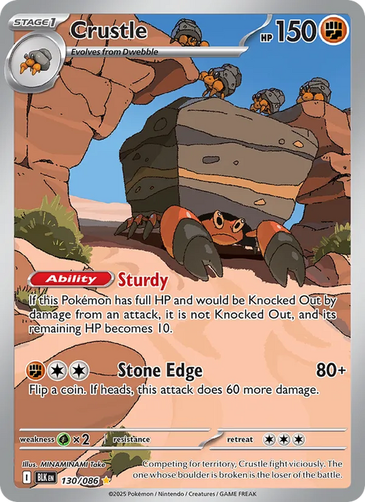 Crustle Holo 130/86 Black Bolt Pokémon Card