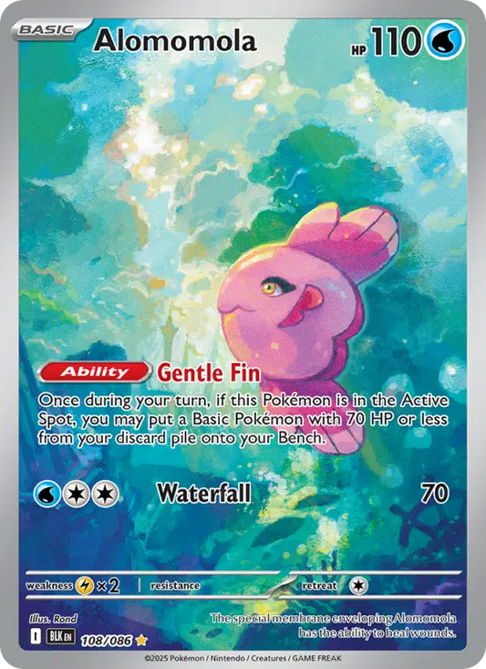 Alomomola Holo 108/86 Black Bolt Pokémon Card