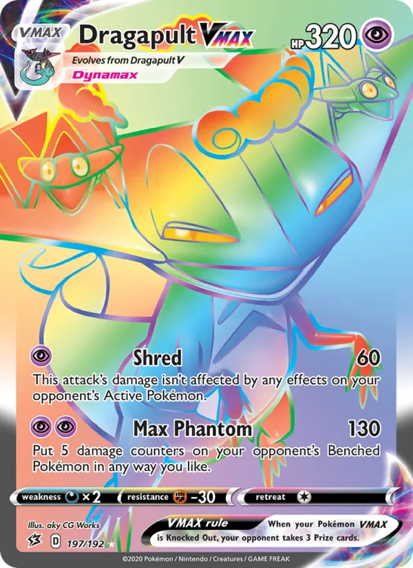 Dragapult VMAX Holo 197/192 Rebel Clash Pokémon Card