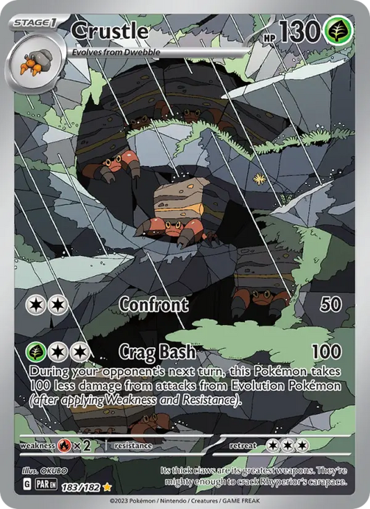 Crustle Holo 183/182 Paradox Rift Pokémon Card