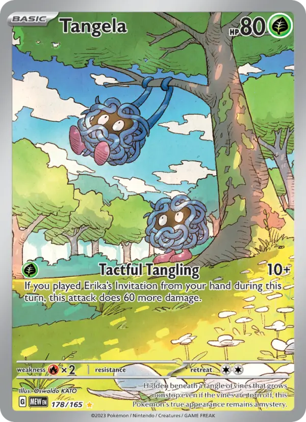 Tangela Holo 178/165 151 Pokémon Card