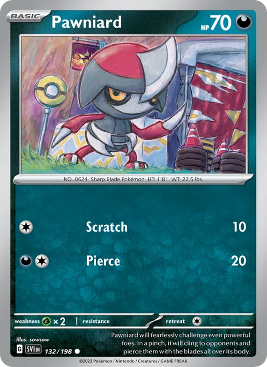 Pawniard Normal 132/198 Scarlet & Violet Pokémon Card