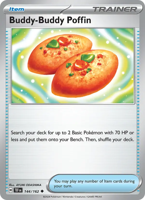 Buddy-Buddy Poffin Reverse Holo 144/162 Temporal Forces Pokémon Card