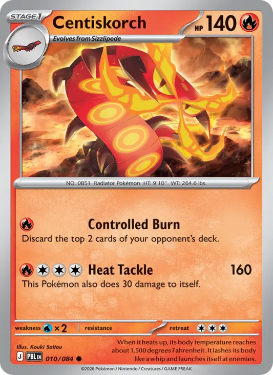 Centiskorch Reverse Holo 010/84 Pitch Black Pokémon Card